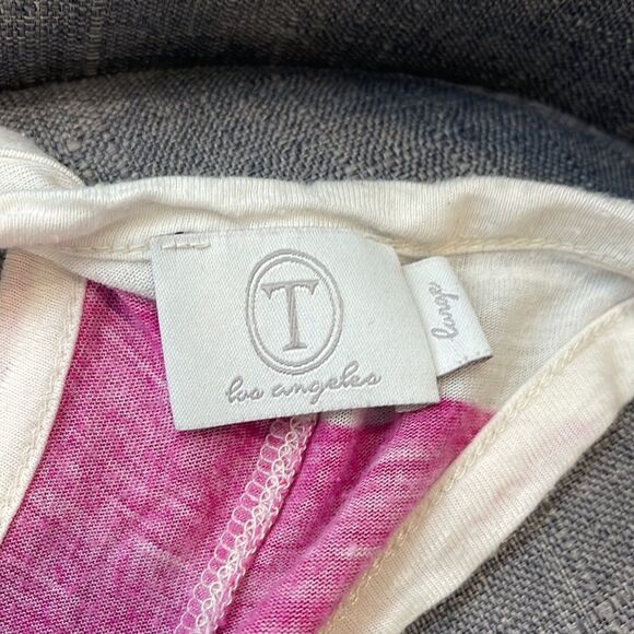 Racerback Thick Stripe Hot Pink Tank with breast pocket - Picture 4 of 6